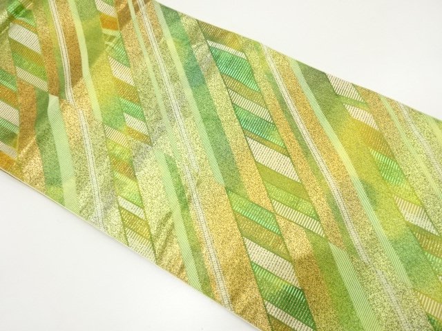 JAPANESE NAGOYA OBI / WOVEN DIAGONAL STRIPE